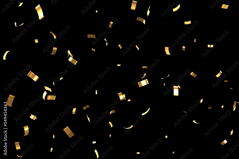 foil confetti on black background foil confetti on black background