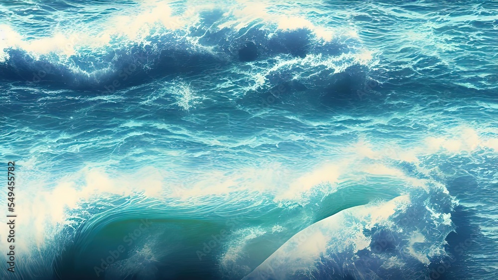 Waves high wave for your desktop and wallpaper drawn in a beautiful style