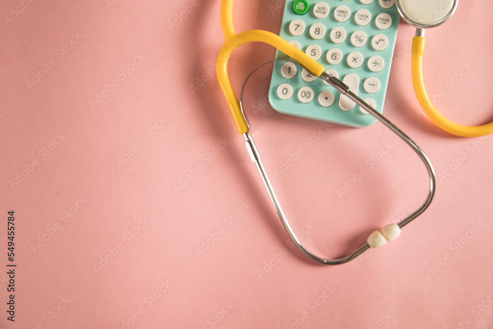 Stethoscope and calculator Stethoscope and calculator
