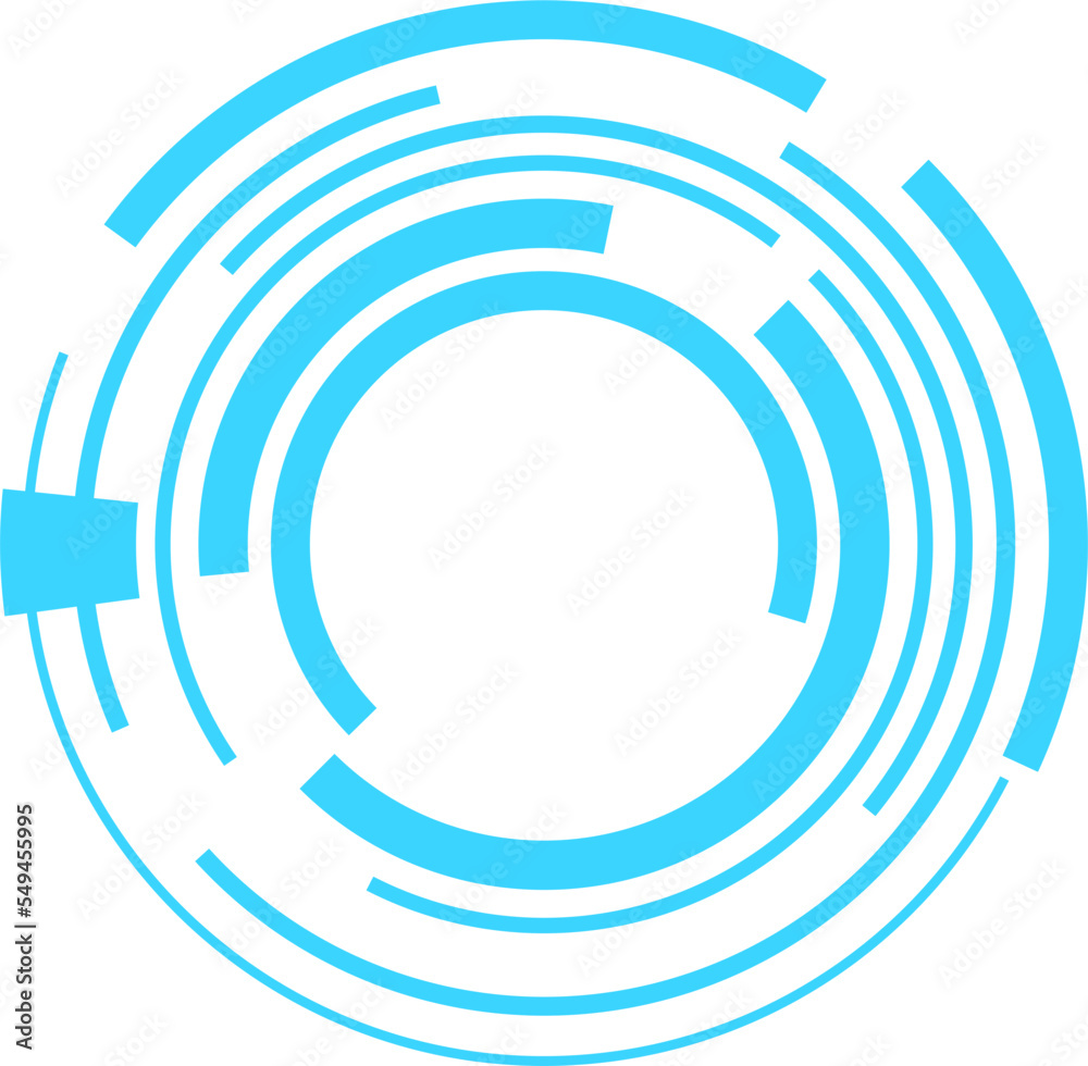 Sci-fi futuristic circle ornament illustration Sci-fi futuristic circle ornament illustration