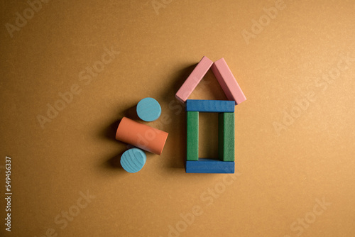 Wooden house and percentage