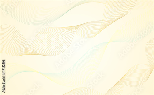 Luxury Wave Shapes Background With Golden Decoration Stock Illustration