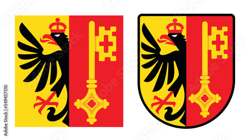Coat of arms and flag of Geneva