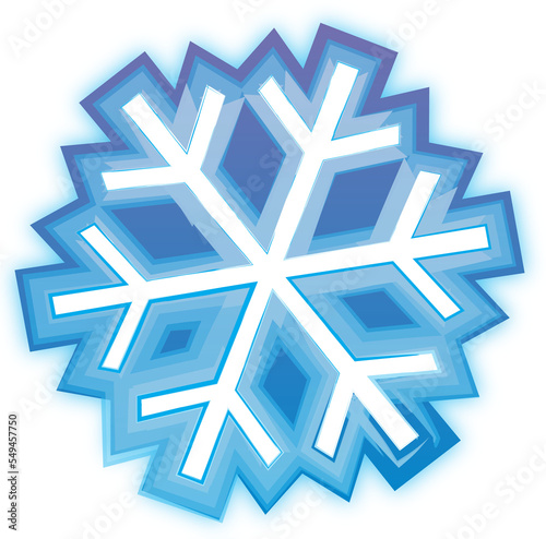 Snowflake Crystal Abstract 2 Transparent PNG Blue and Aqua
