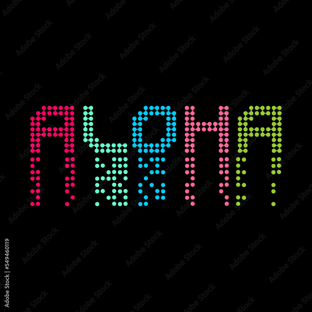 Aloha abstract lettering,Graphic design print t-shirts fashion,vector,poster,card,illustration. 