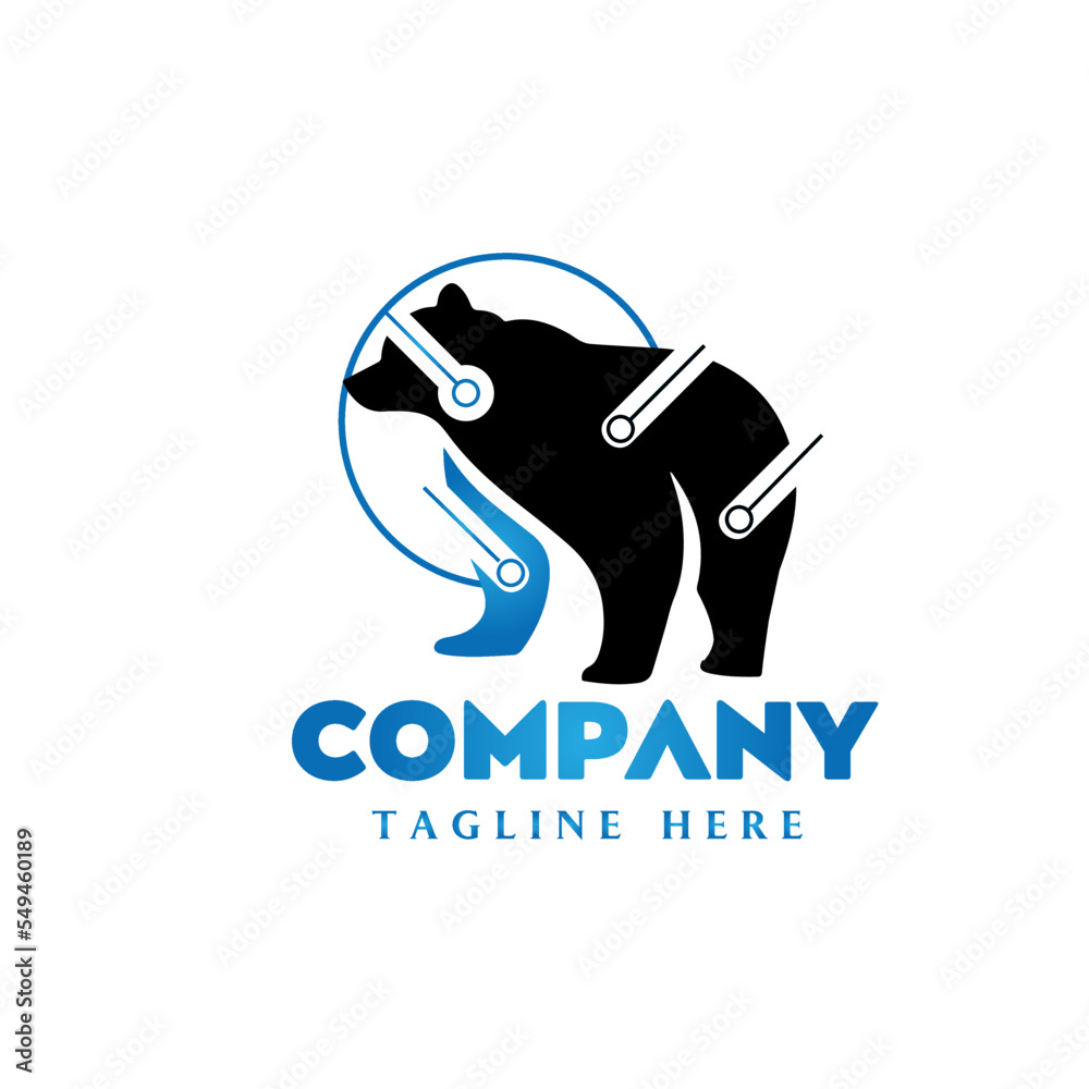 Obraz premium abstract bear logo design