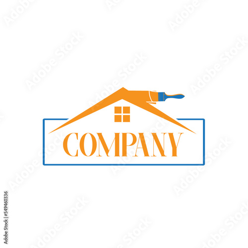 house painting and remodeling logo vector  