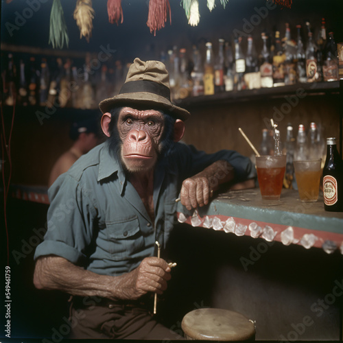 Monkeying around at the bar