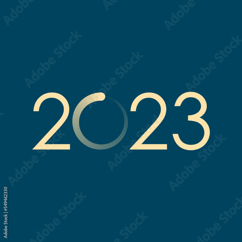 Vector illustration of New year 2023 loading icon