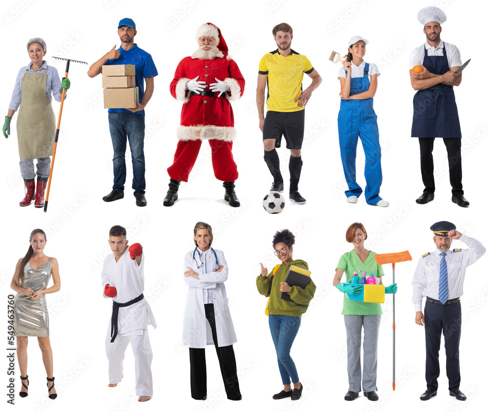Obraz premium Diverse professions people