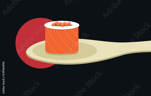 Design for sushi bar invitations.