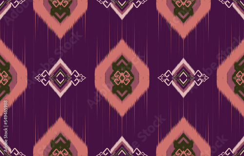 Ikat pattern design. Eethnic ikat pattern oriental African American Indonesia, Asia, Aztec motif textile and bohemian. design for background, wallpaper, carpet print, fabric, batik . ikat pattern. 