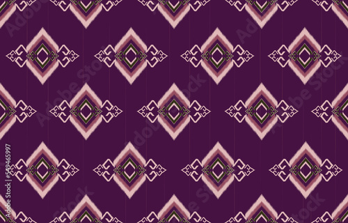 Ikat pattern design. Eethnic ikat pattern oriental African American Indonesia, Asia, Aztec motif textile and bohemian. design for background, wallpaper, carpet print, fabric, batik . ikat pattern. 