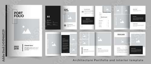 Portfolio template design or architecture portfolio template photo