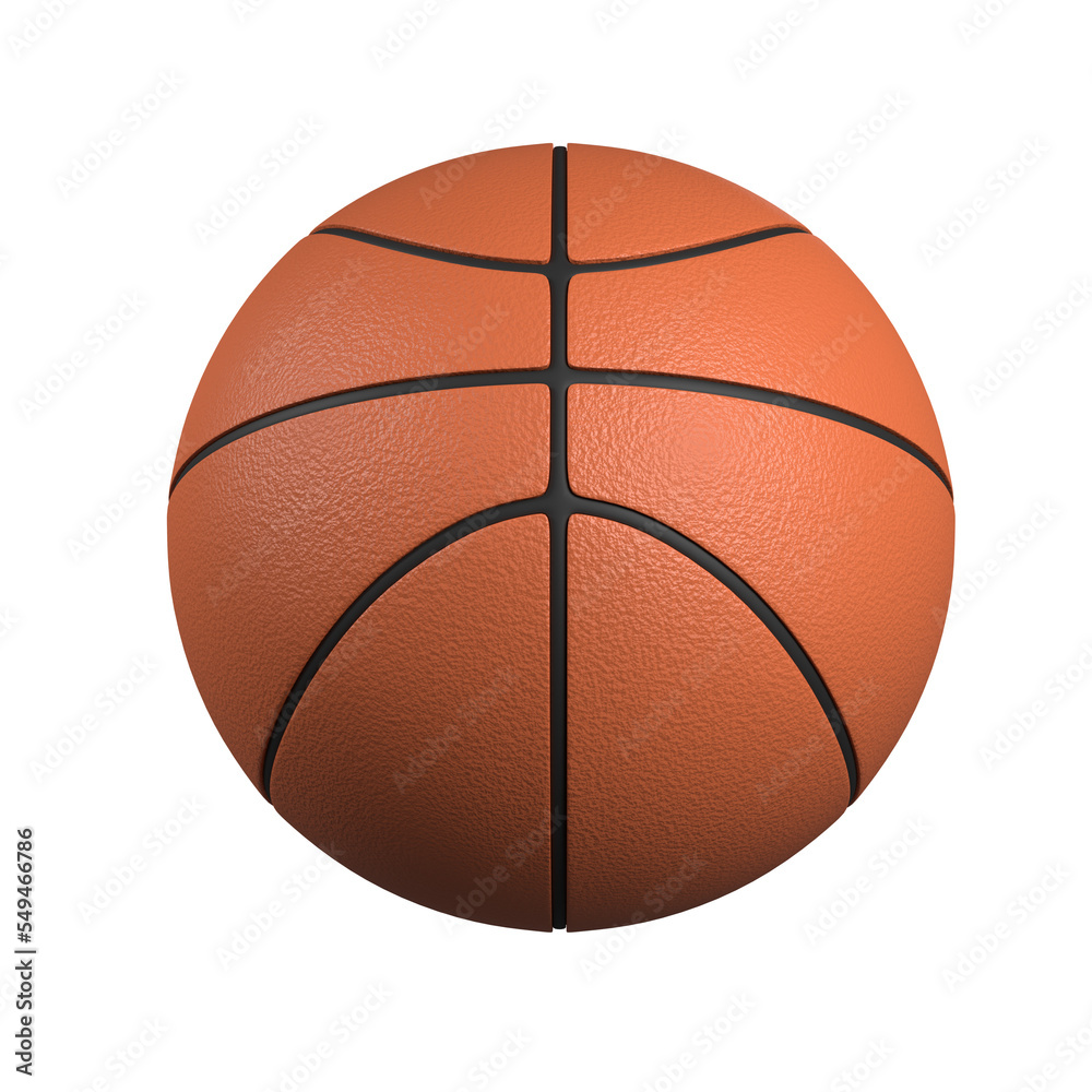 Basketball isolated on white background. 3D render