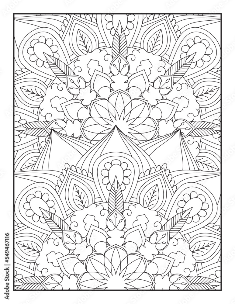 Flower Mandala Coloring Pages, Floral Mandala Coloring Page, Pattern ...
