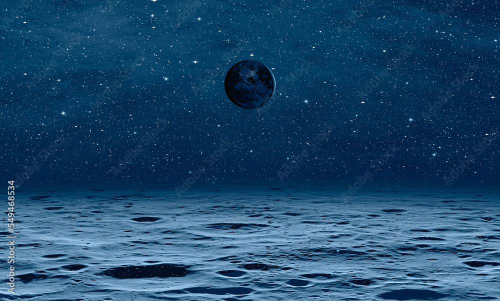 The Earth as Seen from the Surface of the Moon "Elements of this Image ...