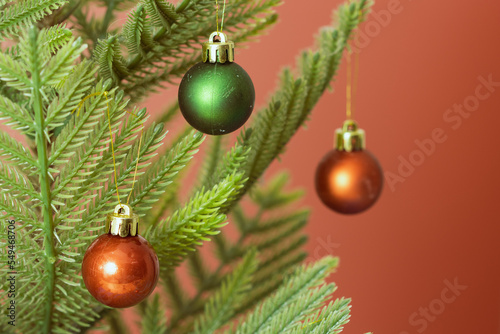 Christmas tree and ornaments