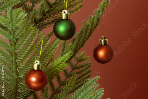 Christmas tree and ornaments