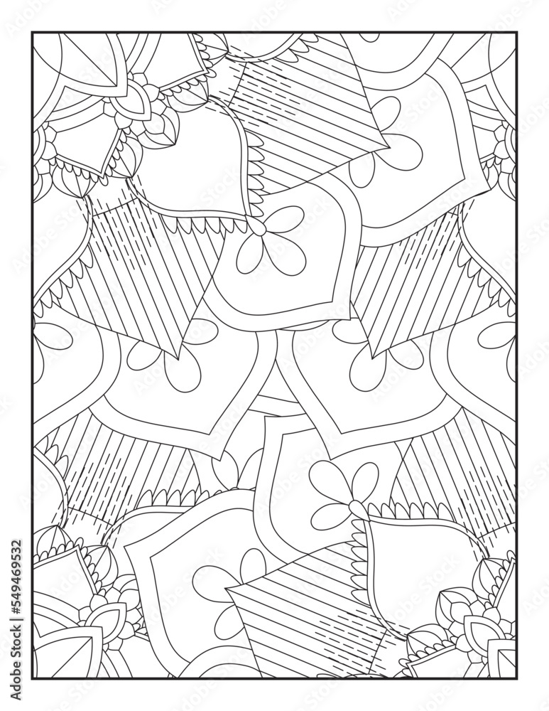 Fototapeta premium Mandala Coloring Pages, Pattern Coloring Page, Adult Coloring Page.