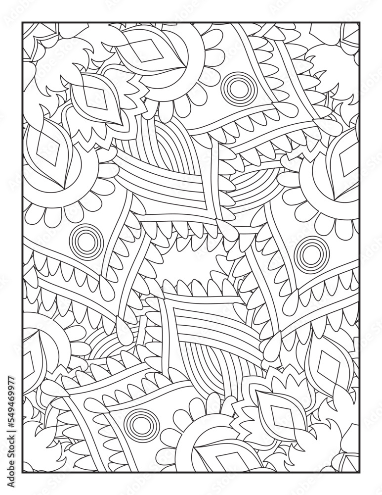 Mandala Coloring Pages, Pattern Coloring Page, Adult Coloring Page.