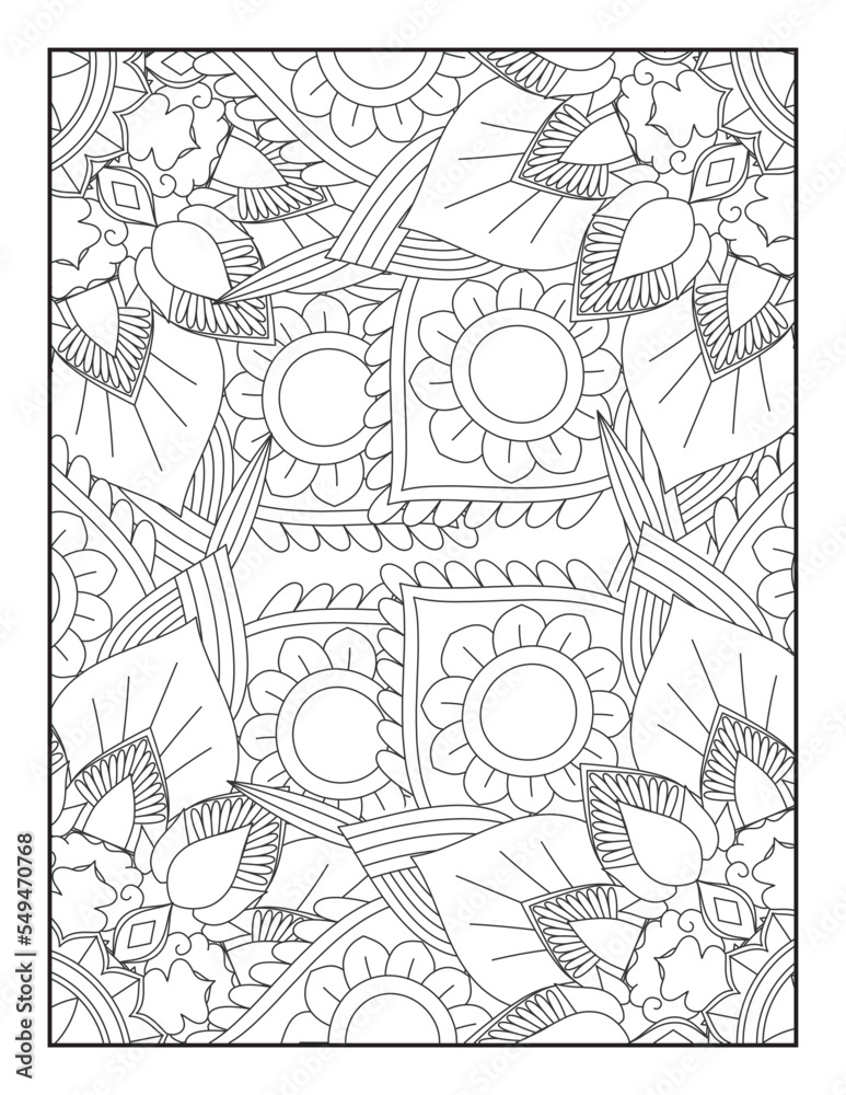 Fototapeta premium Mandala Coloring Pages, Pattern Coloring Page, Adult Coloring Page.