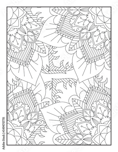 Mandala Coloring Pages, Pattern Coloring Page, Adult Coloring Page.