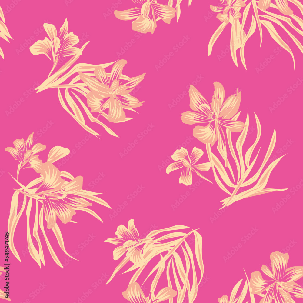 Oriental Floral Seamless Pattern Design Background Oriental Floral Seamless Pattern Design Background