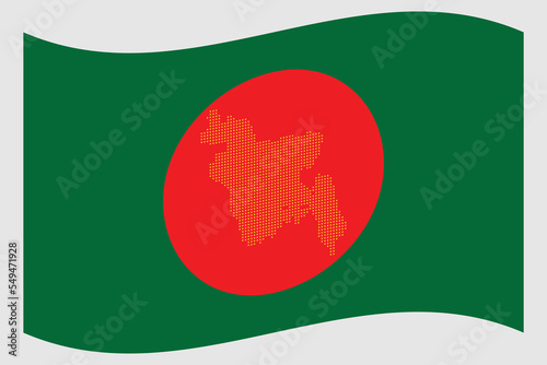 Bangladeshi national flag design for bangladeshi vectory day photo