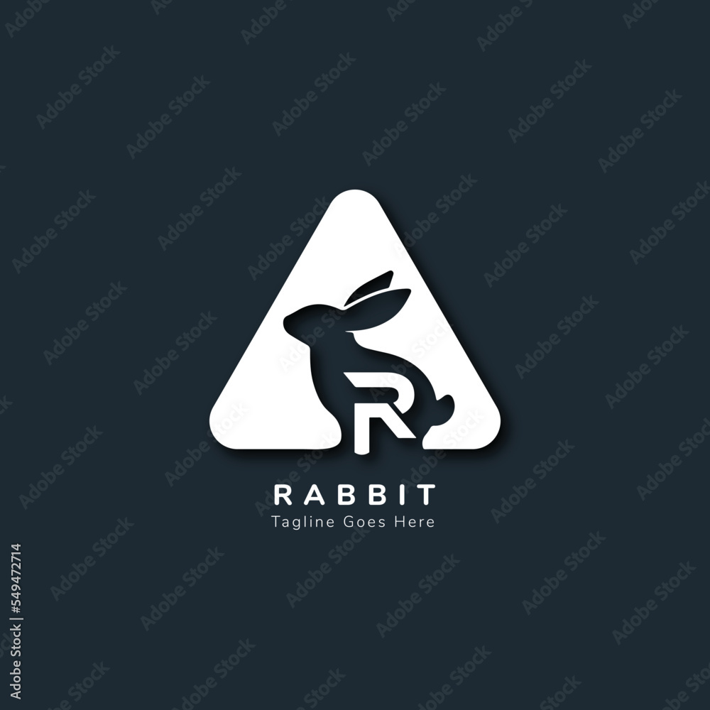 Vector rabbit logo design template Vector rabbit logo design template