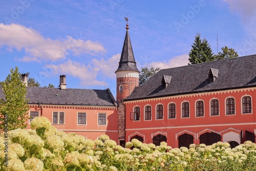 A view to the castle Sychrov, Czech republic photo