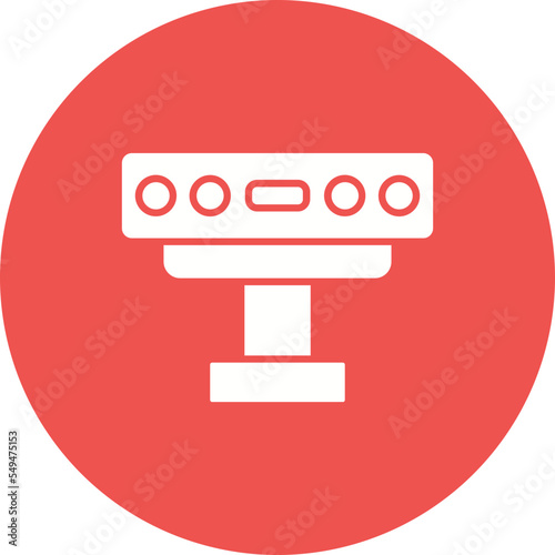 Kinect Multicolor Circle Glyph Inverted Icon