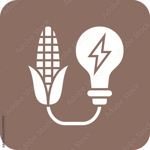 Biomass Energy Multicolor Round Corner Glyph Inverted Icon