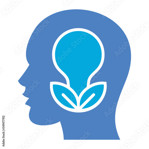 Think Green Glyph Two Color Icon
