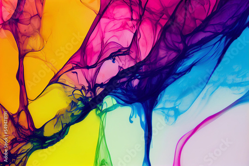 Cmyk Abstract painting background texture printing process.