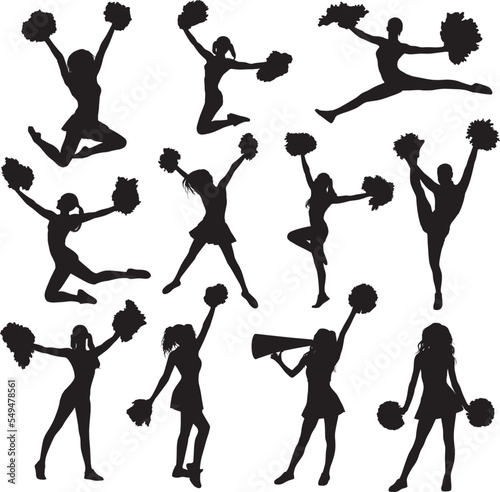 Cheerleader woman sport silhouette