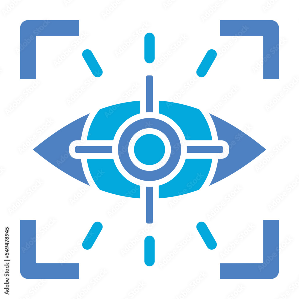 Eye Tracking Glyph Two Color Icon Eye Tracking Glyph Two Color Icon