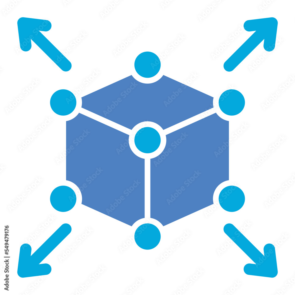 3d Model Glyph Two Color Icon 3d Model Glyph Two Color Icon