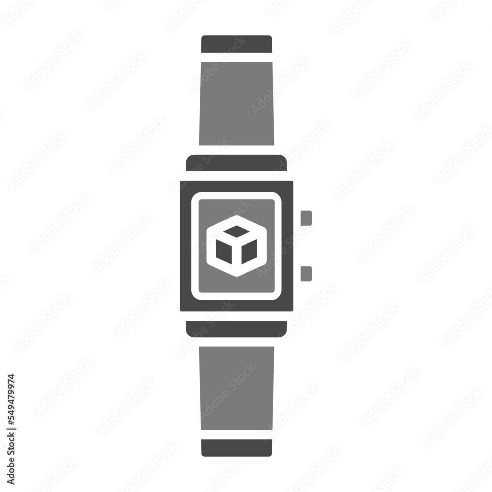 Smartwatch Greyscale Glyph Icon Smartwatch Greyscale Glyph Icon
