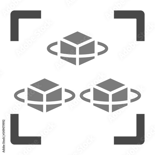 Cubes Greyscale Glyph Icon