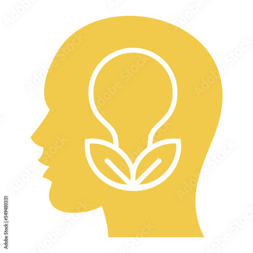 Think Green Multicolor Glyph Icon