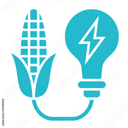 Biomass Energy Multicolor Glyph Icon