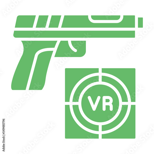 Shooting Game Multicolor Glyph Icon