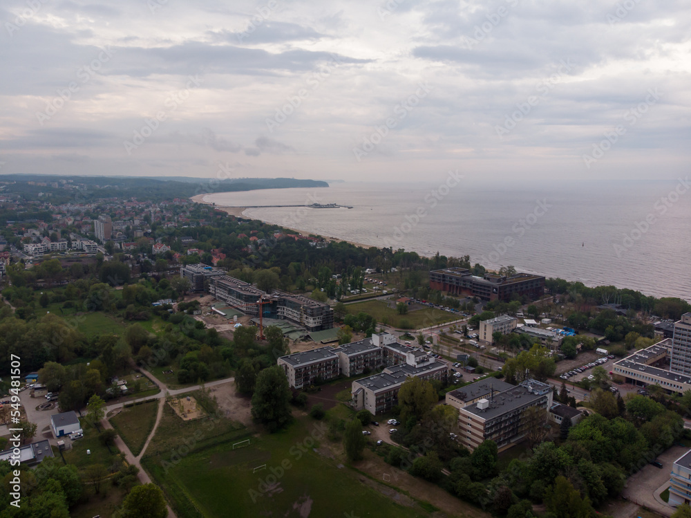 Aerial view Sopot city