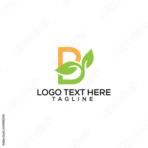 Green White Natural B Letter Logo