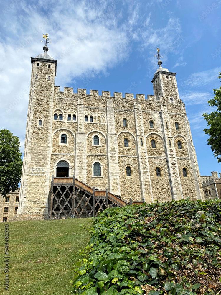 London in the UK in June 2022. A view of the Tower of London