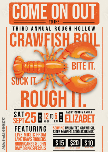 Crawfish Boil in Vector Template