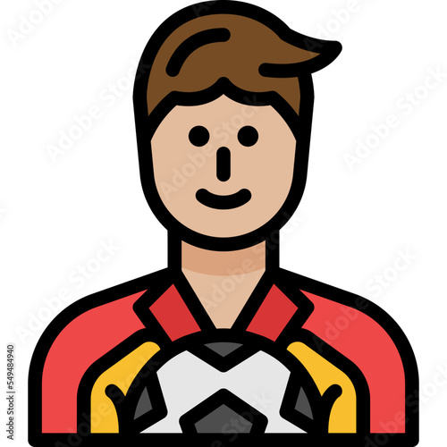 goalkeeper filled outline icon