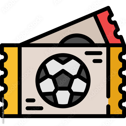 ticket filled outline icon
