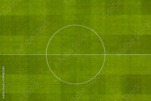 soccer field from a drone view